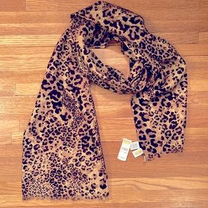NWT Talbots Leopard Print Scarf, OS